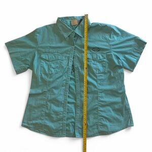 Light blue women Harley Davidson button up